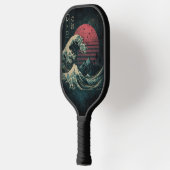 De grote Retro Wave Classic Pickleball Paddle (Links)