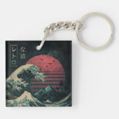 De grote Retro Wave Classic Sleutelhanger (Achterkant)