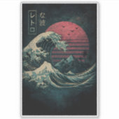 De grote Retro Wave Classic Sticker (Voorkant)