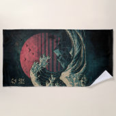 De grote Retro Wave Classic Strandlaken (Voorkant)