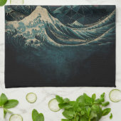 De grote Retro Wave Classic Theedoek (Gevouwen)