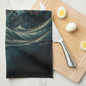 De grote Retro Wave Classic Theedoek (Quarter Fold)