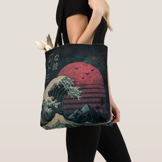 De grote Retro Wave Classic Tote Bag (Dichtbij)