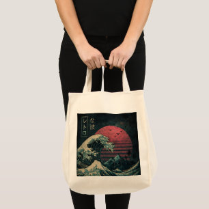 De grote Retro Wave Classic Tote Bag