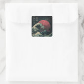 De grote Retro Wave Classic Vierkante Sticker (Tas)