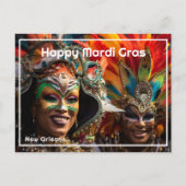 💜💛De Grote Revelry: Mardi Gras Magic Briefkaart (Voorkant)