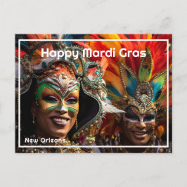 💜💛De Grote Revelry: Mardi Gras Magic Briefkaart