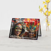 💜💛De Grote Revelry: Mardi Gras Magic Kaart (Gele Bloem)