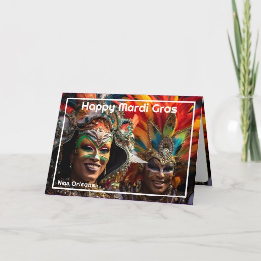 💜💛De Grote Revelry: Mardi Gras Magic Kaart (Voorkant)