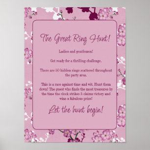 De Grote Ring Hunt Spel - Roze Kersenbloesems Poster