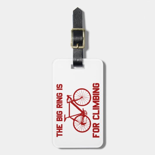 De grote ring is voor het klimmen bagagelabel (Voorkant verticaal)
