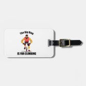 De grote ring is voor het klimmen en fietsen bagagelabel (Voorkant horizontaal)