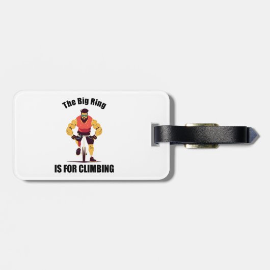 De grote ring is voor het klimmen en fietsen bagagelabel (Achterkant horizontaal)