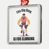 De grote ring is voor het klimmen en fietsen metalen ornament (Links)