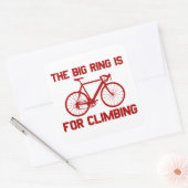 De grote ring is voor het klimmen vierkante sticker (Envelop)