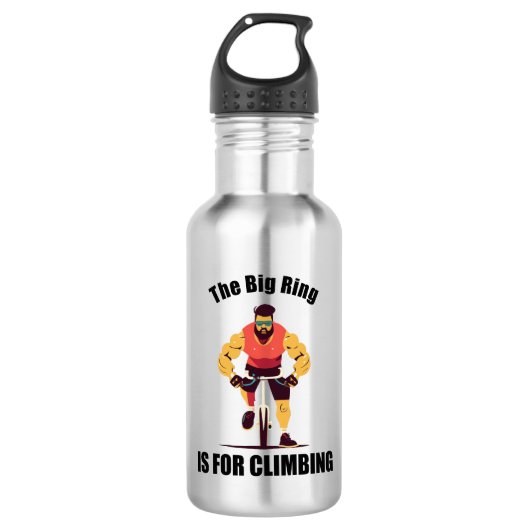 De Grote Ring Is Voor Klimmen Fietsen Waterfles (Voorkant)