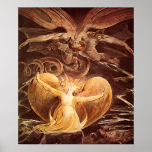 De grote rode draak en de vrouw van William Blake Poster
