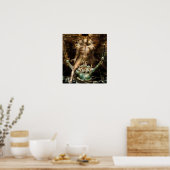 De Grote Rode Draak en het Beest van het Zee Poster (Keuken)