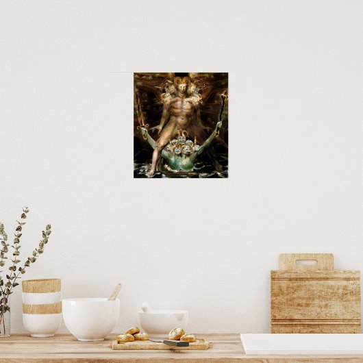 De Grote Rode Draak en het Beest van het Zee Poster (Keuken)