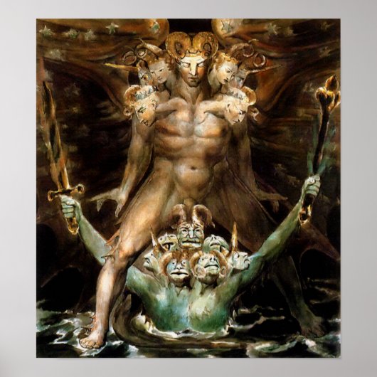 De Grote Rode Draak en het Beest van het Zee Poster (Voorkant)