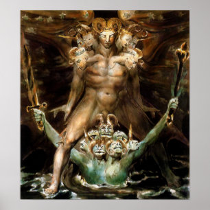 De grote Rode Draak en het Dier van het Zee Poster