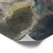 De Grote Rode Draak en Vrouw met de zon Poster (Hoek)