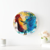 De grote rode roostermuur klok. grote klok (Huis)