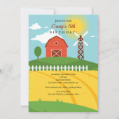 De grote rode schuur verjaardag kaart (Voorkant)