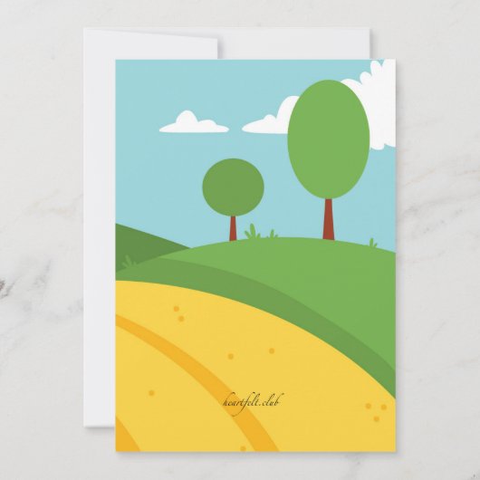 De grote rode schuur verjaardag kaart (Achterkant)