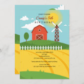 De grote rode schuur verjaardag kaart (Voorkant / Achterkant)