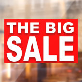 De GROTE RODE VERKOOP Teken Venster Cling Raamsticker (Vel 2)