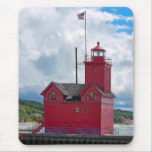 De grote rode vuurtoren van Holland Michigan Muismat (Voorkant)