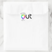 De grote ronde witte Sticker (Tas)