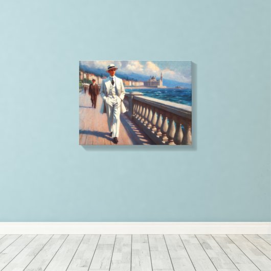 De grote rondleiding canvas afdruk (Insitu (Houten vloer))