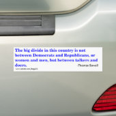 De Grote Scheidingslijn Bumpersticker (Op auto)