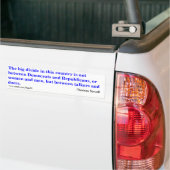 De Grote Scheidingslijn Bumpersticker (Op Truck)