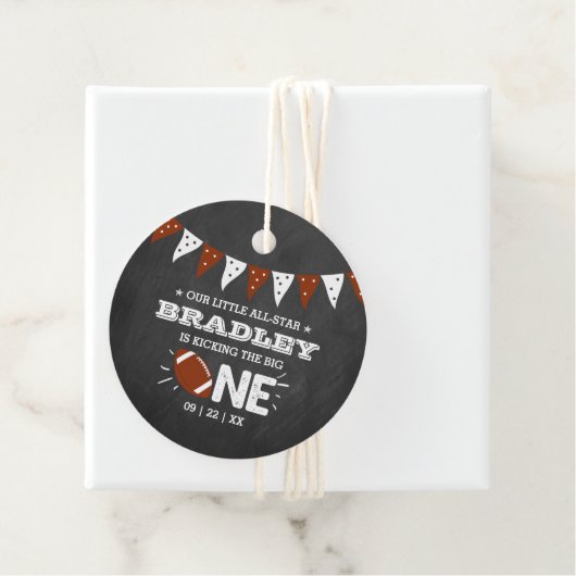 De grote schoppen | Football 1e verjaardag Bedankjes Labels (In situ)