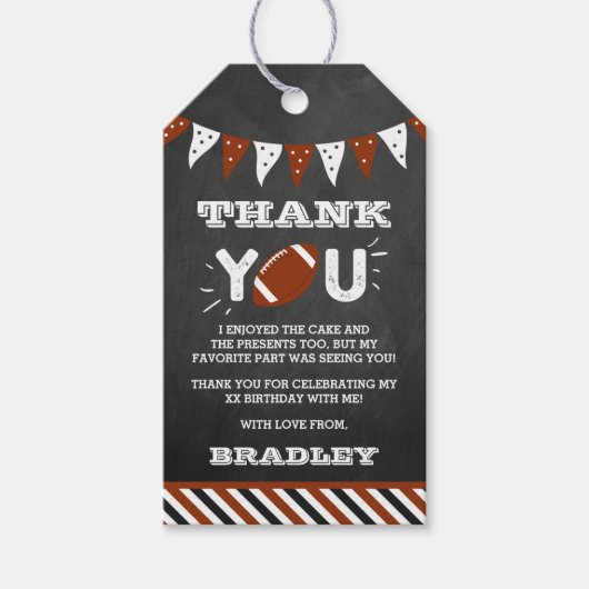 De grote schoppen | Football 1e verjaardag Cadeaulabel (Voorkant)