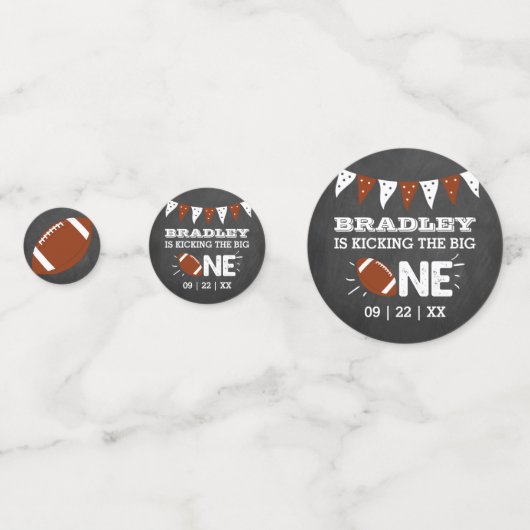 De grote schoppen | Football 1e verjaardag Confetti (Voorkanten)