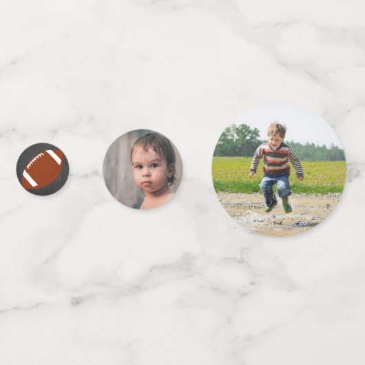 De grote schoppen | Football 1e verjaardag Confetti (Achterkanten)