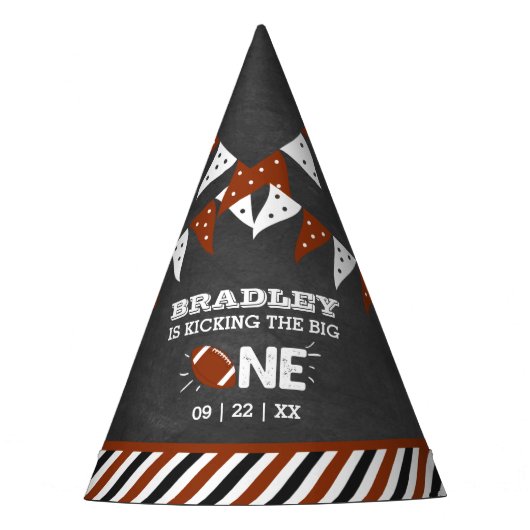 De grote schoppen | Football 1e verjaardag Feesthoedjes (Voorkant)