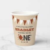 De grote schoppen | Football 1e verjaardag Papieren Bekers (Voorkant)