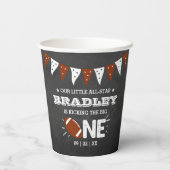 De grote schoppen | Football 1e verjaardag Papieren Bekers (Achterkant)