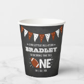 De grote schoppen | Football 1e verjaardag Papieren Bekers (Voorkant)