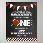 De grote schoppen | Football 1e verjaardag Poster (Voorkant)