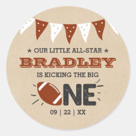 De grote schoppen | Football 1e verjaardag Ronde Sticker