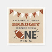 De grote schoppen | Football 1e verjaardag Servet (Voorkant)