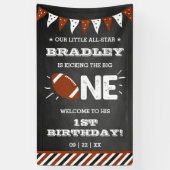 De grote schoppen | Football 1e verjaardag Spandoek (Verticaal)