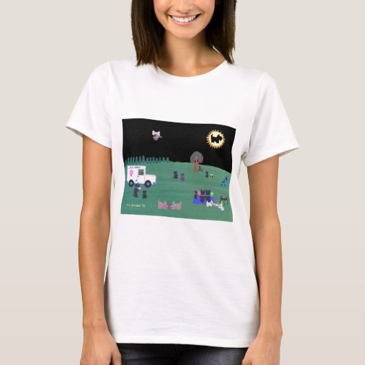 DE GROTE SCHOTSE TERRIER ECLIPS! T-shirt. T-shirt (Voorkant)
