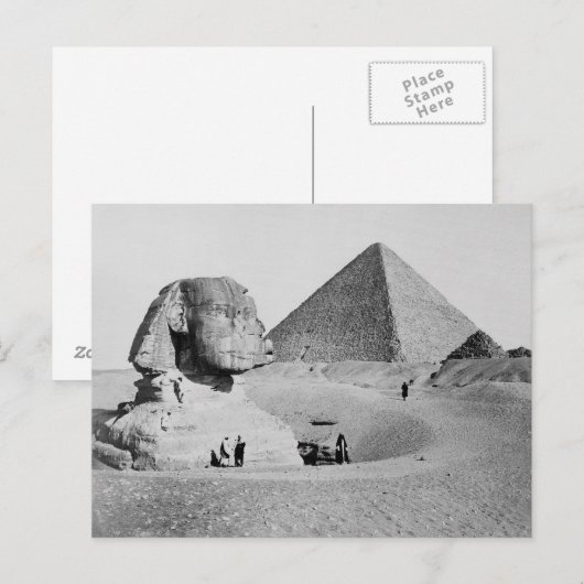 De Grote Sfinx, 1877 Briefkaart (Voorkant / Achterkant)